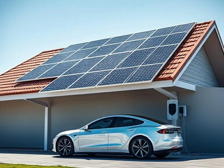 solar panels to charge Tesla