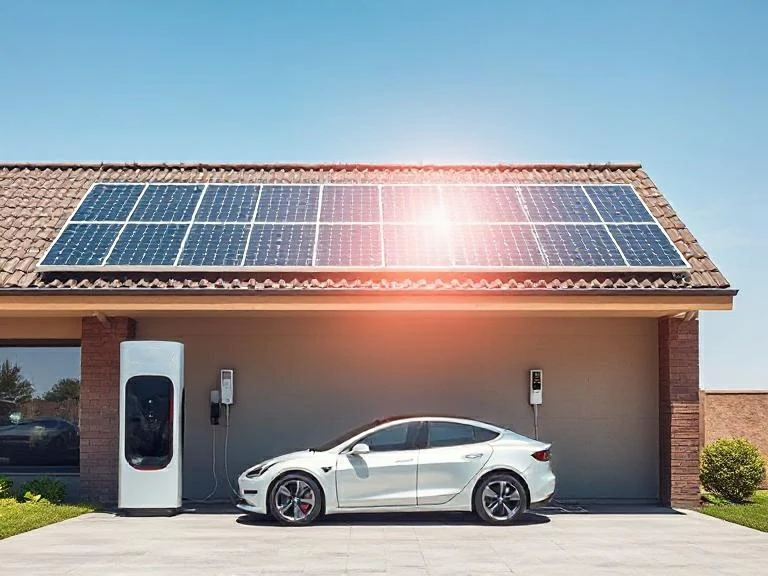 solar panel to charge Tesla