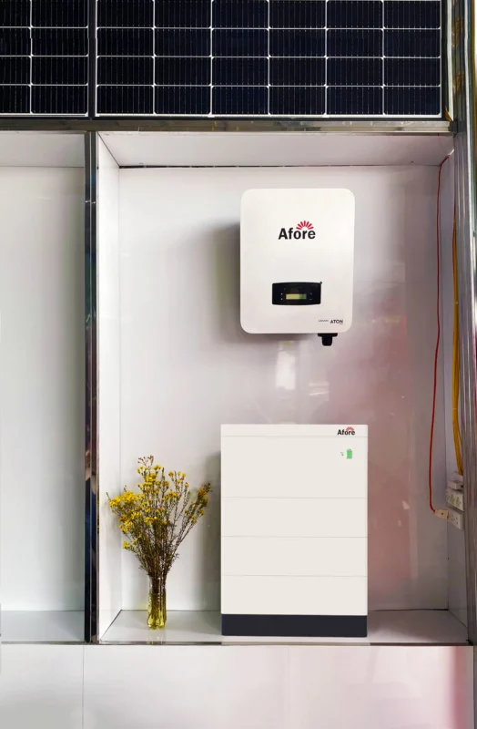Kit fotovoltaico trifase compatto inverter Afore ATON e batteria integrata domestica