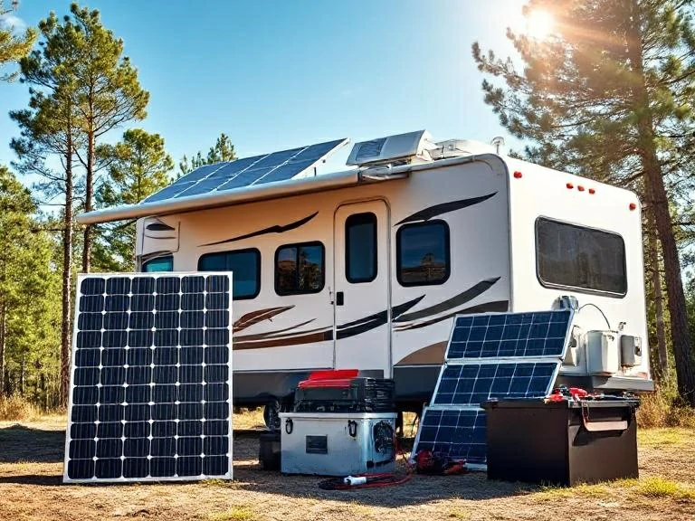 mounting solar panels on rv