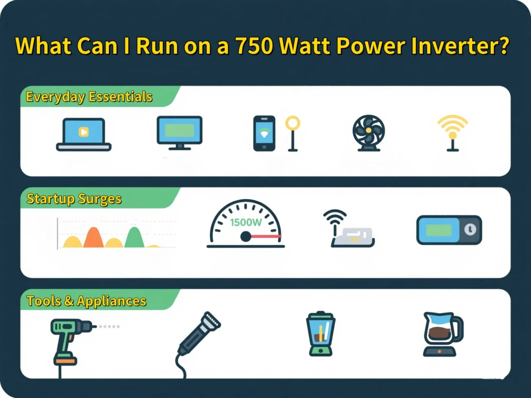 what can i run on a 750 watt power inverter