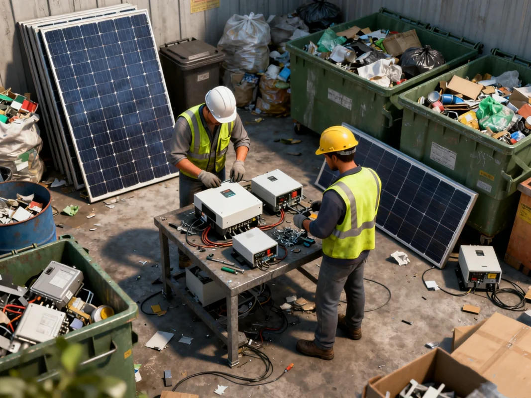 Recycling solar inverters