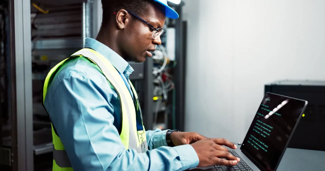 A professional configures system settings for residential PV inverter bulk supply solutions.